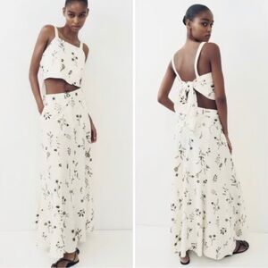 Zara embroidered set. Worn once. Both size small.